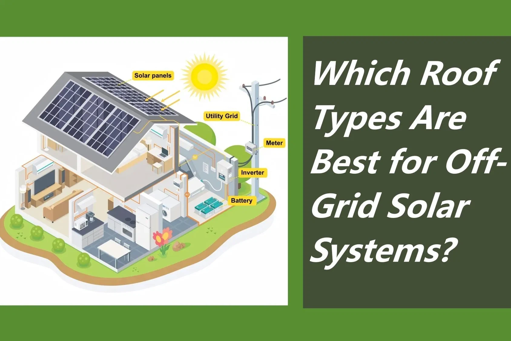 Koji su tipovi krova najbolje za solarne sustave izvan mreže?