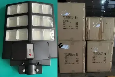 6 kompleta uzoraka solarne ulične rasvjete od 30 W od ABS-a otpremljeno je u ...